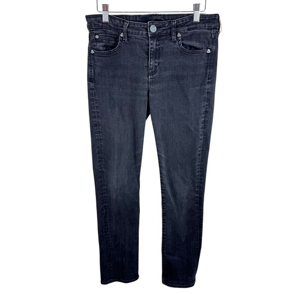 Kut From The Kloth Cotton Blend Black Mid Rise Skinny Jeans Size 6 - Picture 1 of 6
